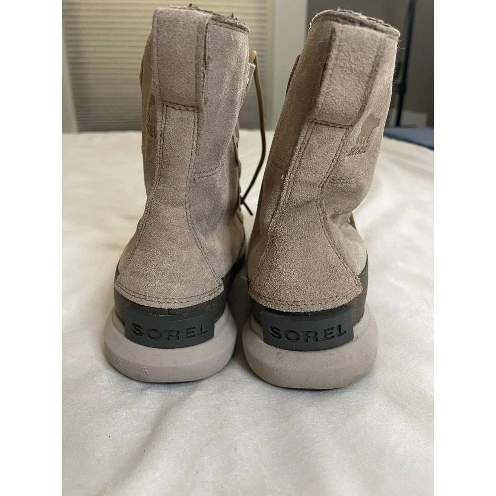 Sorel Explorer II Joan Waterproof Boots Taupe Felt Womens 8